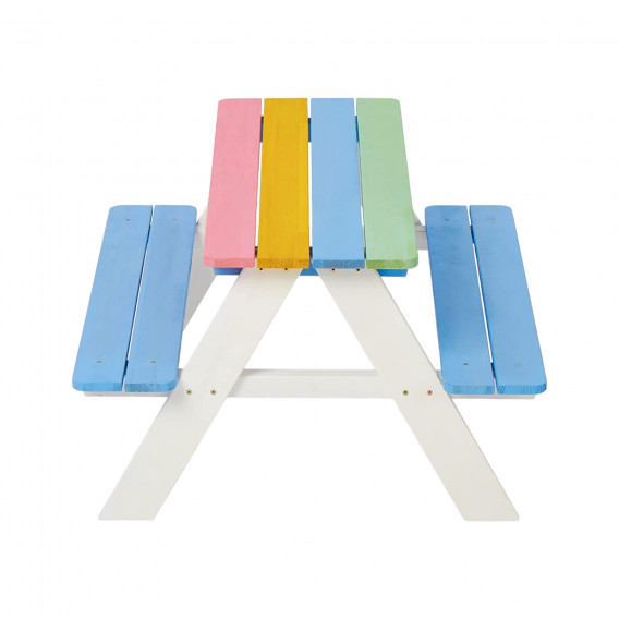 Градински комплект от детска маса с пейки за пикник - RAINBOW Ginger Home 384793 2