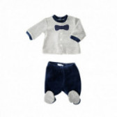 Комплект от 2 части за бебе момче с апликация панделка Chicco 38522 