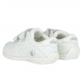 Кожени маратонки със сини акценти, бели Chicco 385221 3