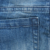 Дънки с колан от дантела, сини Benetton 385408 3