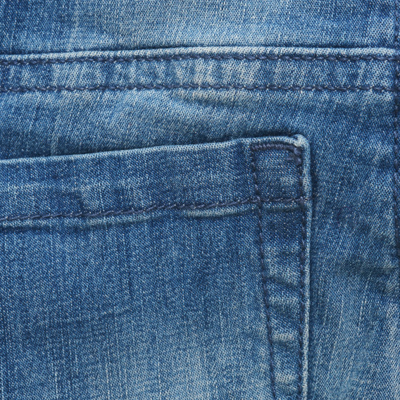 Дънки с колан от дантела, сини Benetton 385408 3