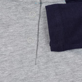 Памучна блуза с щампа на чудовища за бебе, сива Chicco 385424 2