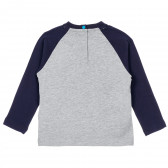 Памучна блуза с щампа на чудовища за бебе, сива Chicco 385425 4