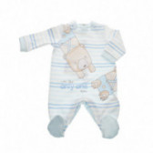 Памучен комплект от гащеризон и лигавник за бебе момче Chicco 38559 