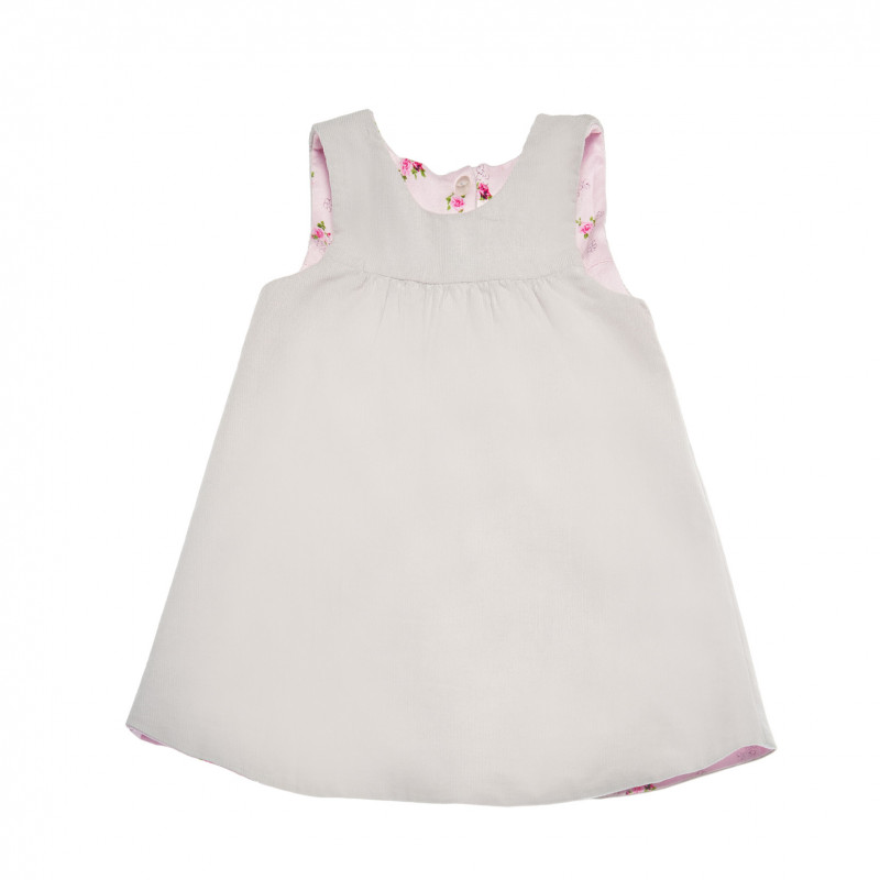 Памучна рокля с боди и копчета за бебе  38580