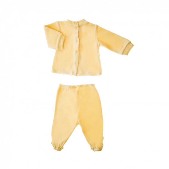 Плюшен комплект от 2 части за бебе, жълт Chicco 38669 2