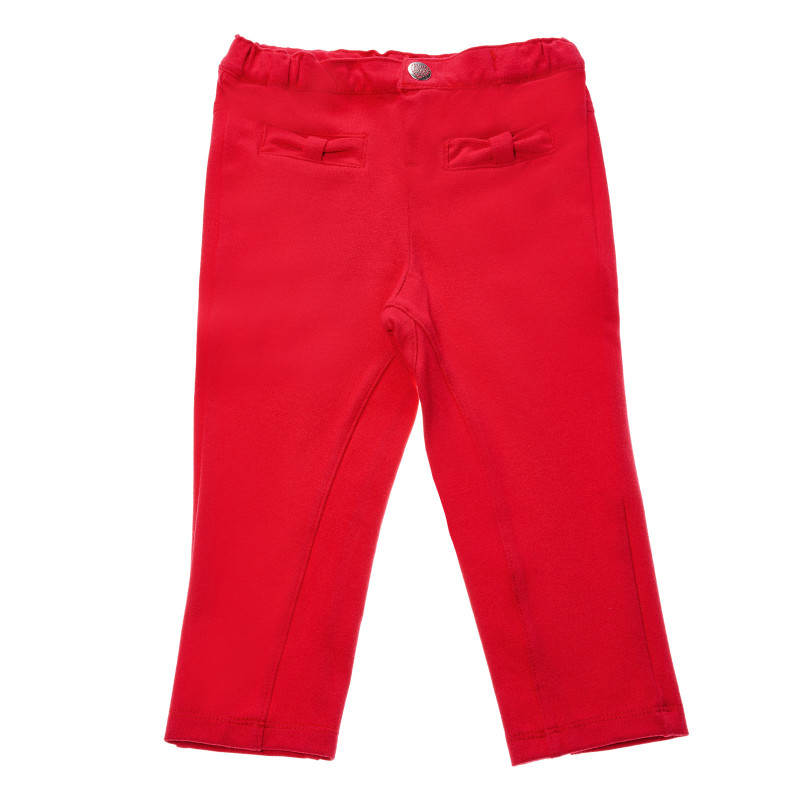 Панталон за бебе с ефектни джобчета червен  38763
