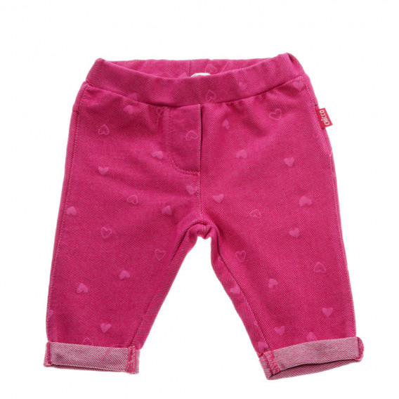 Панталон за бебе с принт на малки сърчица розов Chicco 38772 