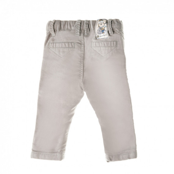 Памучен панталон за бебе с малка апликация сив Chicco 38796 2