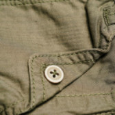 Памучен панталон със странични джобове за бебе за момче тъмно зелен Chicco 38818 3