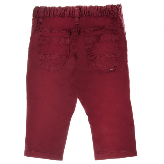 Памучен панталон с ластик за бебе за момче тъмно червен Chicco 38994 2