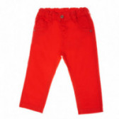 Памучен панталон с ластик за бебе за момче червен Chicco 38996 