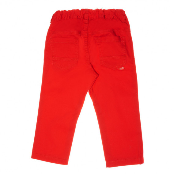 Памучен панталон с ластик за бебе за момче червен Chicco 38997 2