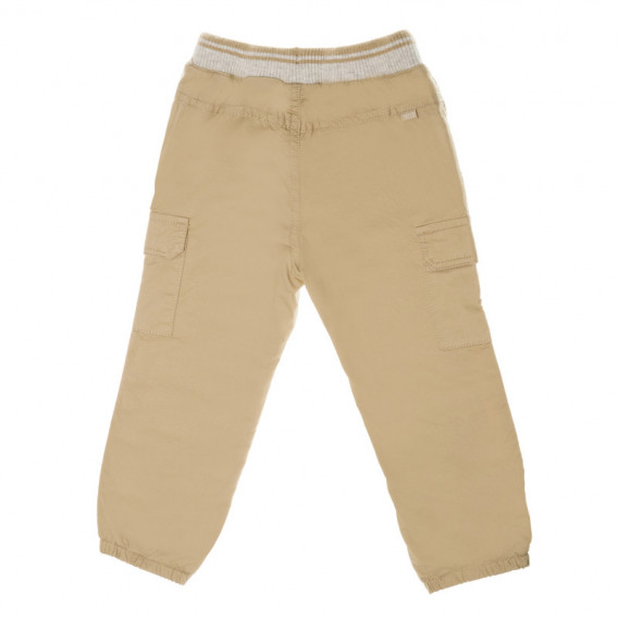 Памучен панталон за бебе за момче бежов Chicco 39047 2