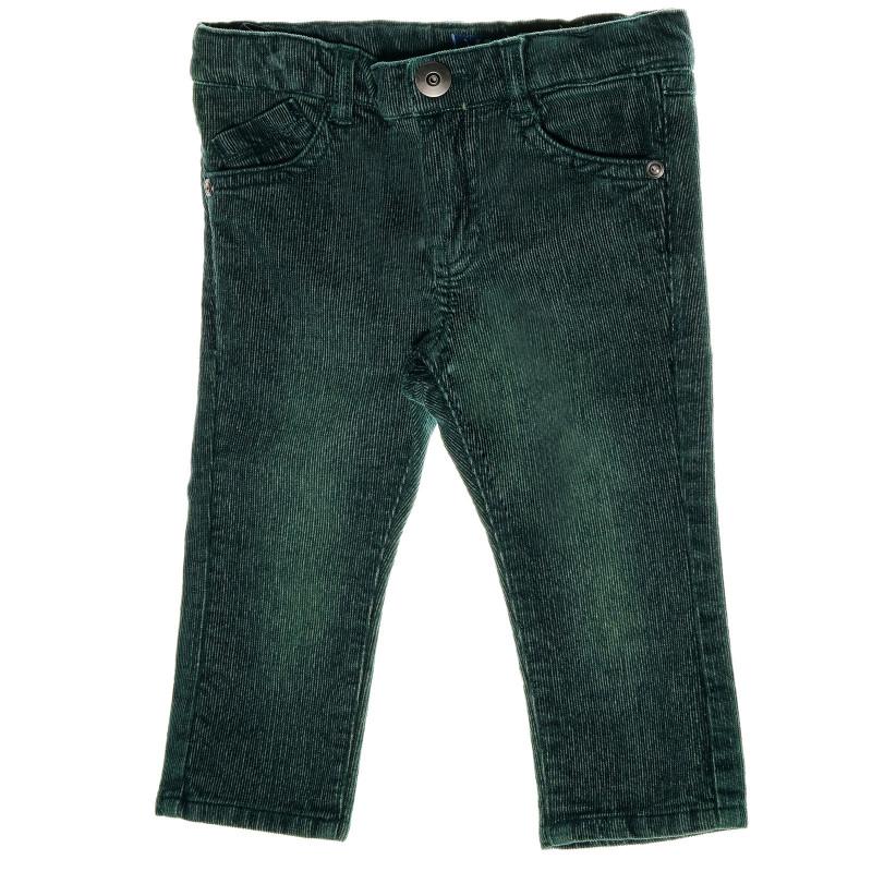 Панталон за момче с износен ефект, тъмнозелен   39054