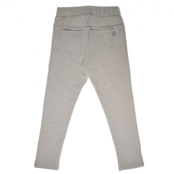 Памучен панталон тип клин с дълги крачоли за момиче, сив Chicco 39095 2