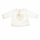 Памучна блуза с дълъг ръкав и пайети за бебе Chicco 39283 