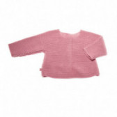 Плетена жилетка за бебе момиче с три копченца, розова Chicco 39342 2