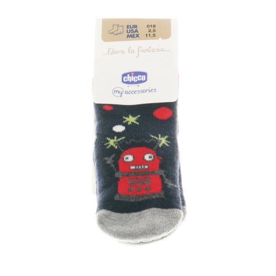 Чорапи с извънземно за момче, сини Chicco 39401 