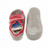 Кожени обувки за бебе момче с червени велкро лепенки Chicco 39459 3