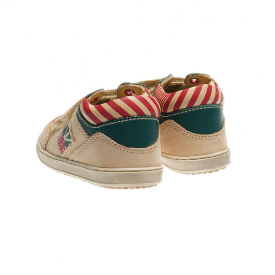 Кожени обувки за бебе момче с раиран детайл Chicco 39461 2