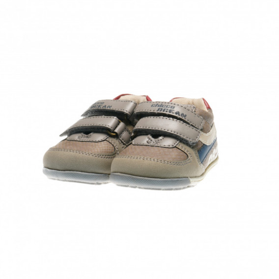 Кожени обувки за бебе момче, бежови Chicco 39473 
