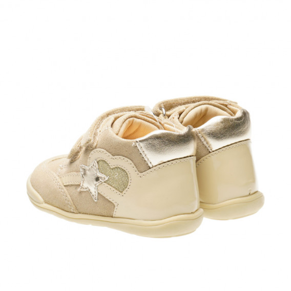 Кожени обувки за бебе момиче с декорация звездичка Chicco 39489 2