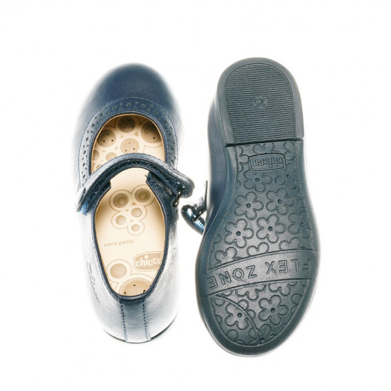 Кожени обувки с изчистен дизайн за момиче  Chicco 39517 3