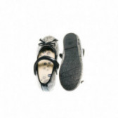 Кожени обувки с декорация панделка за момиче, сиви Chicco 39521 4
