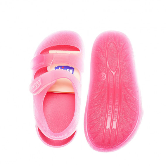 Силиконови сандали за момиче, цвят: розов Chicco 39547 3