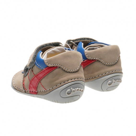 Кожени обувки за бебе момче с цветни детайли Chicco 39795 2