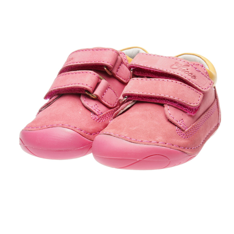 Кожени обувки за бебе момиче, в розов цвят  39797