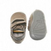 Кожени обувки с декорация на сърца за бебе момиче, бежови Chicco 39821 4