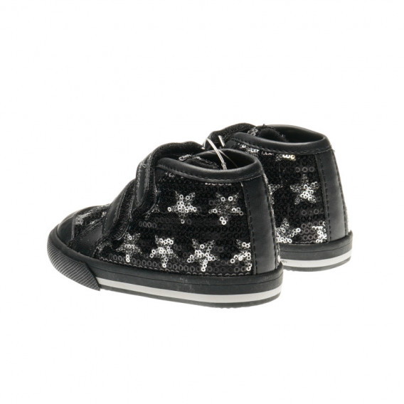 Кожени обувки за бебе момиче със звездички и пайети Chicco 39875 2