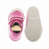 Кожени обувки с две велкро лепенки за бебе, розови Chicco 39879 3