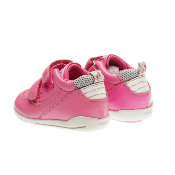 Кожени обувки за бебе момиче, розов цвят Chicco 39915 2