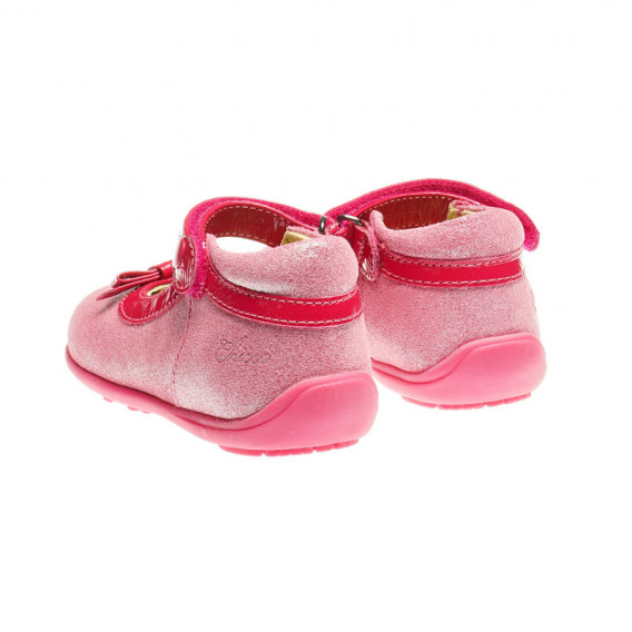 Кожени обувки за бебе момиче с панделки Chicco 39918 2