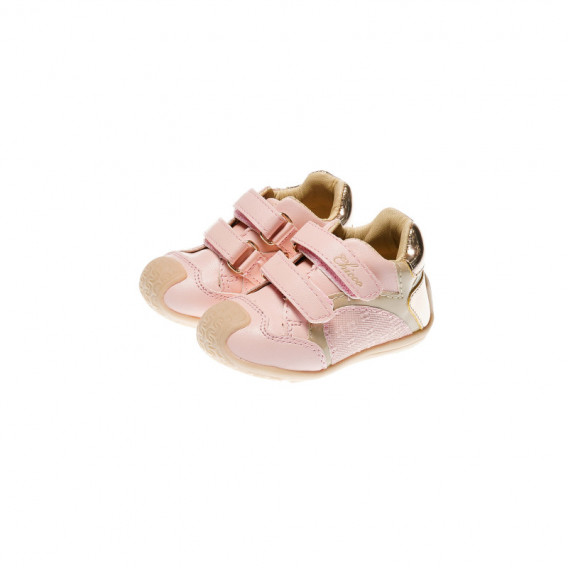 Кожени обувки за бебе момиче с лъскав детайл Chicco 39923 