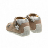 Кожени обувки за бебе момиче с декорация цветя Chicco 39927 2