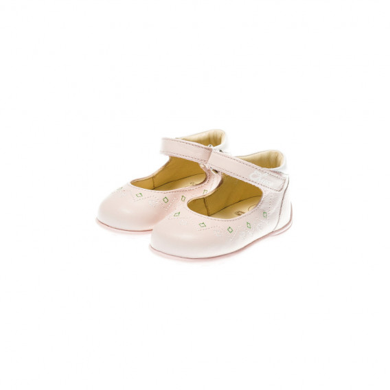 Кожени обувки за бебе момиче, в розово Chicco 39956 