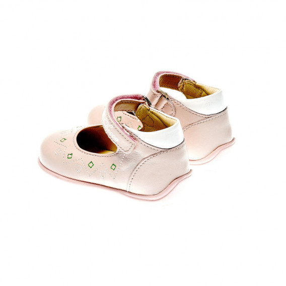 Кожени обувки за бебе момиче, в розово Chicco 39957 2