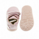 Кожени обувки за бебе момиче със сребристи пеперуди Chicco 39961 3