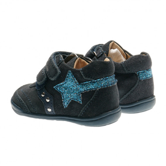 Кожени обувки за бебе момиче с капси и звездичка Chicco 39972 2