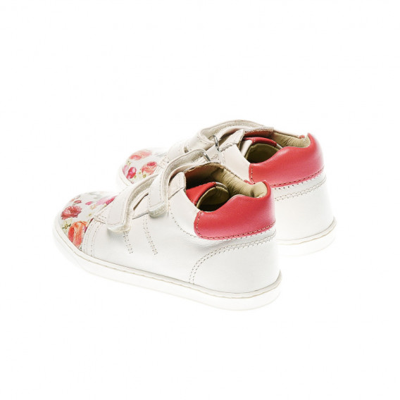 Кожени обувки за бебе момиче с принт на цветя Chicco 39987 2