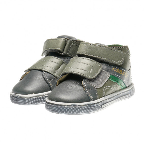 Кожени обувки за момче със зелени детайли Chicco 40036 4