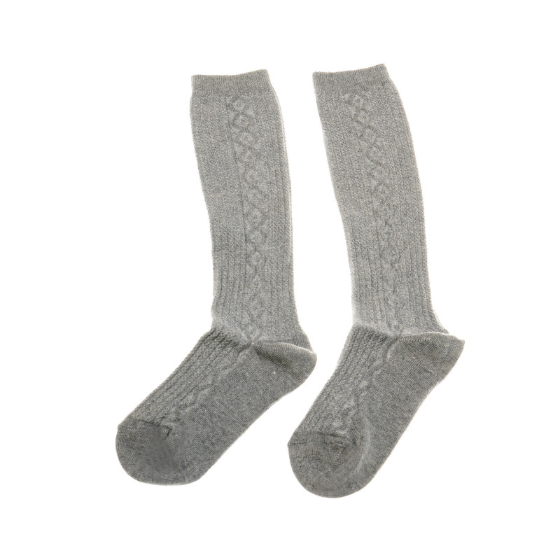 Чорапи 3/4 дължина, за момче, подходящи за всеки сезон, сиви  40322