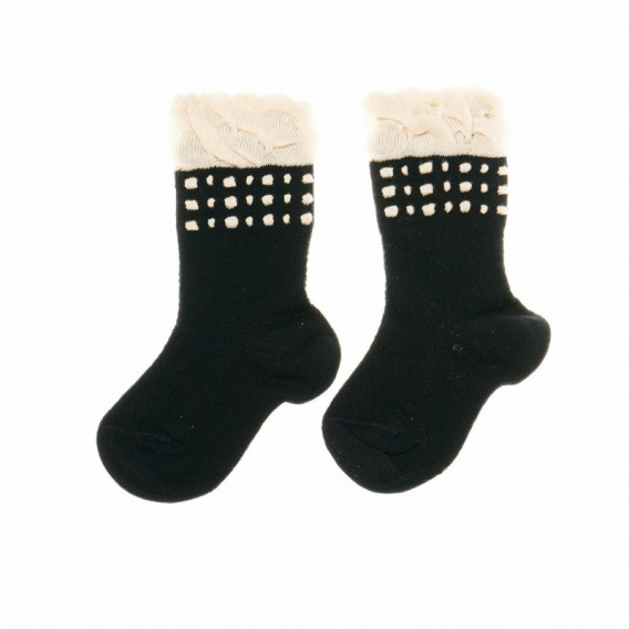 Чорапи с дантела за момиче, черни Chicco 40324 2