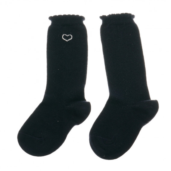 2 броя 3/4 чорапи за момиче, черни Chicco 40344 2