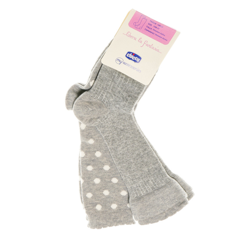2 броя 3/4 чорапи за момиче, сиви  40352