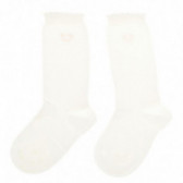2 броя 3/4 чорапи за момиче, бели Chicco 40357 3
